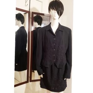 Black 2 Piece Skirt Set Size 14